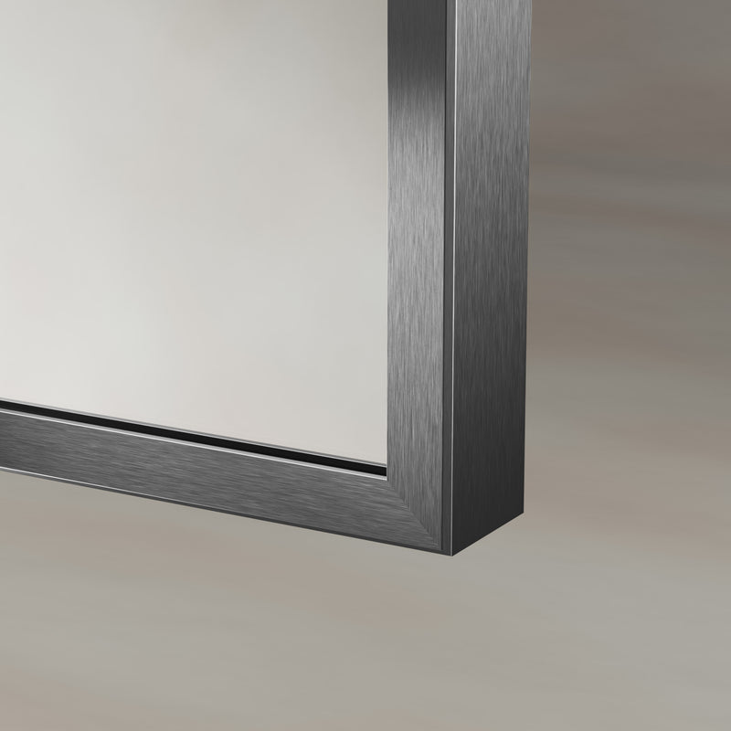 Origins Living Delphine Overmantle Arch Mirror 120x70cm - Gunmetal