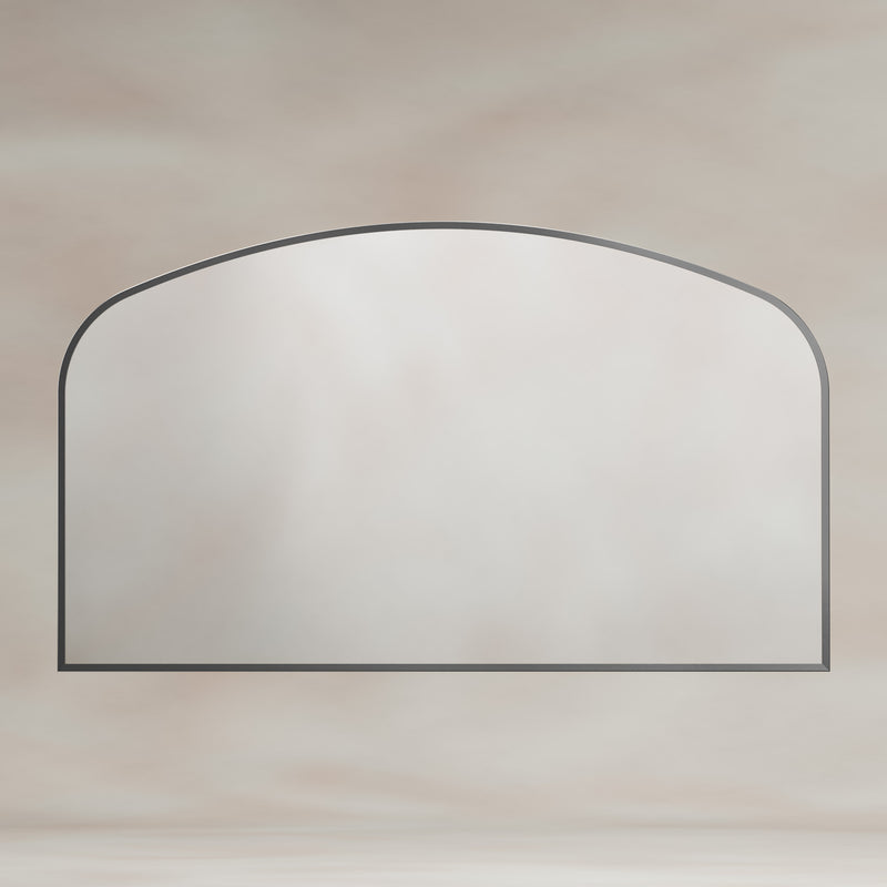 Origins Living Delphine Overmantle Arch Mirror 120x70cm - Gunmetal