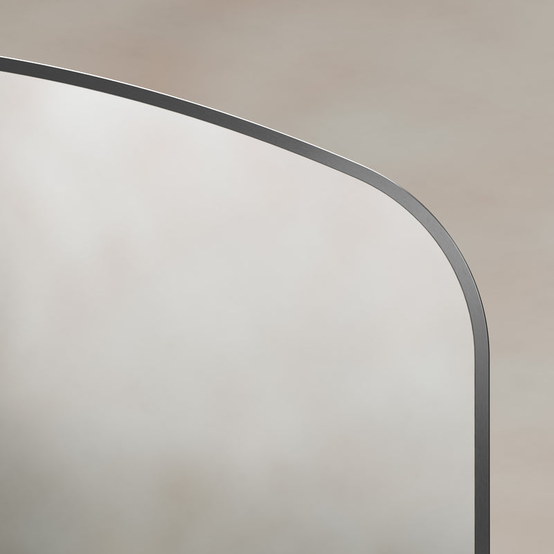 Origins Living Delphine Overmantle Arch Mirror 120x70cm - Gunmetal