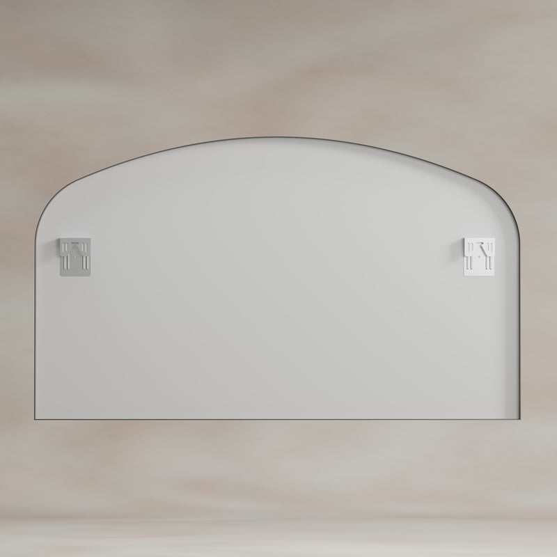 Origins Living Delphine Overmantle Arch Mirror 120x70cm - Gunmetal