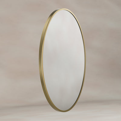 Origins Living Delphine Oval Mirror 55x80cm - Brushed Brass