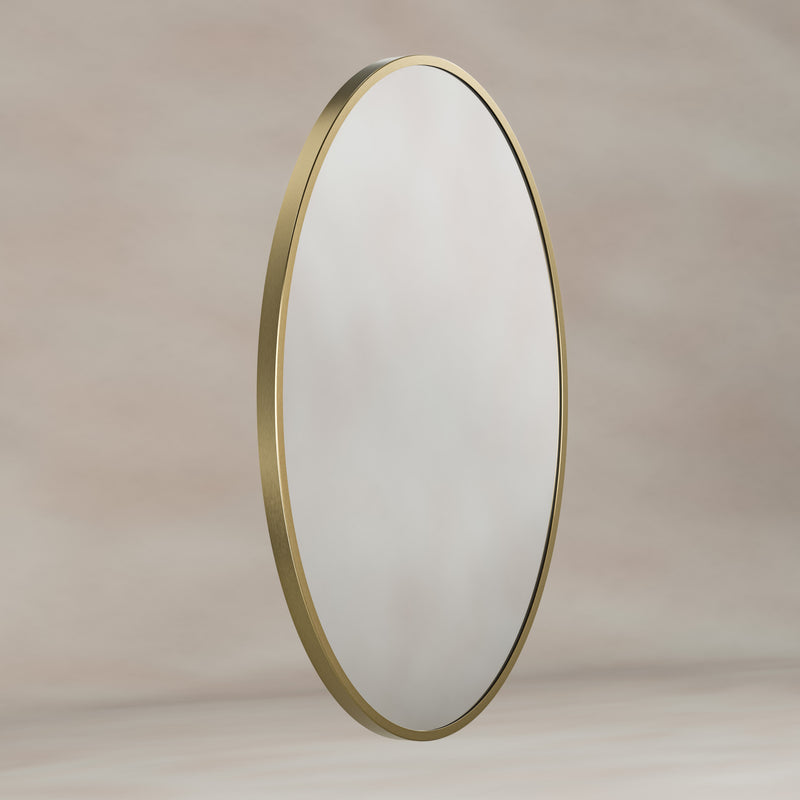 Origins Living Delphine Oval Mirror 55x80cm - Brushed Brass