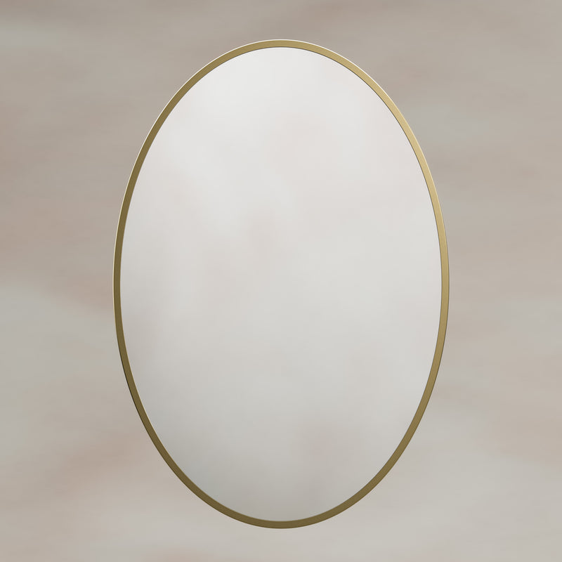 Origins Living Delphine Oval Mirror 55x80cm - Brushed Brass
