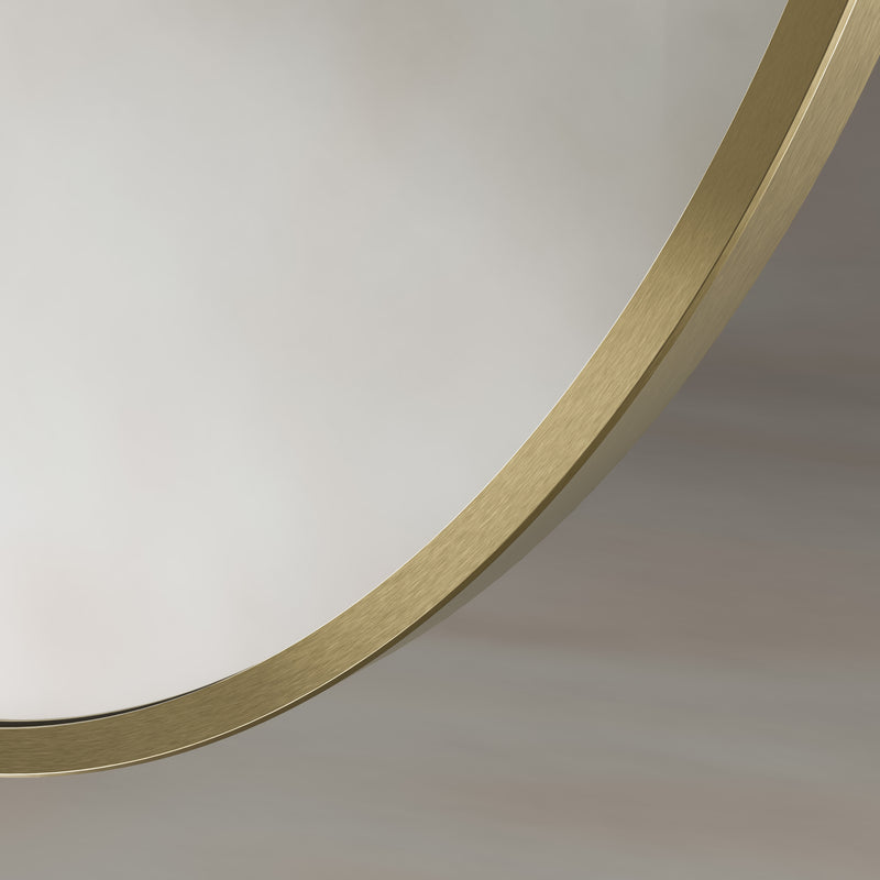 Origins Living Delphine Oval Mirror 55x80cm - Brushed Brass