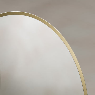 Origins Living Delphine Oval Mirror 55x80cm - Brushed Brass