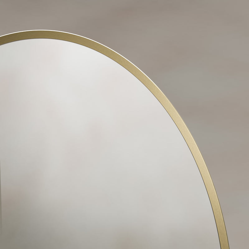 Origins Living Delphine Oval Mirror 55x80cm - Brushed Brass