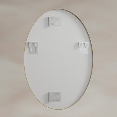 Origins Living Delphine Oval Mirror 55x80cm - Brushed Brass