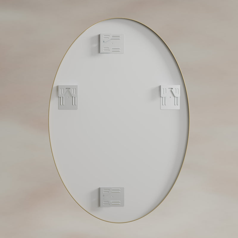 Origins Living Delphine Oval Mirror 55x80cm - Brushed Brass