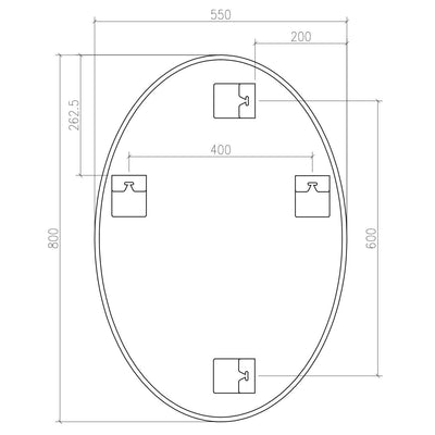 Origins Living Delphine Oval Mirror 55x80cm - Brushed Brass