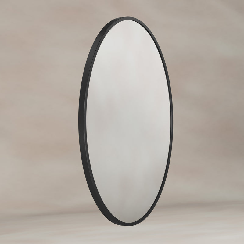 Origins Living Delphine Oval Mirror 55x80cm - Matt Black