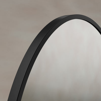 Origins Living Delphine Oval Mirror 55x80cm - Matt Black