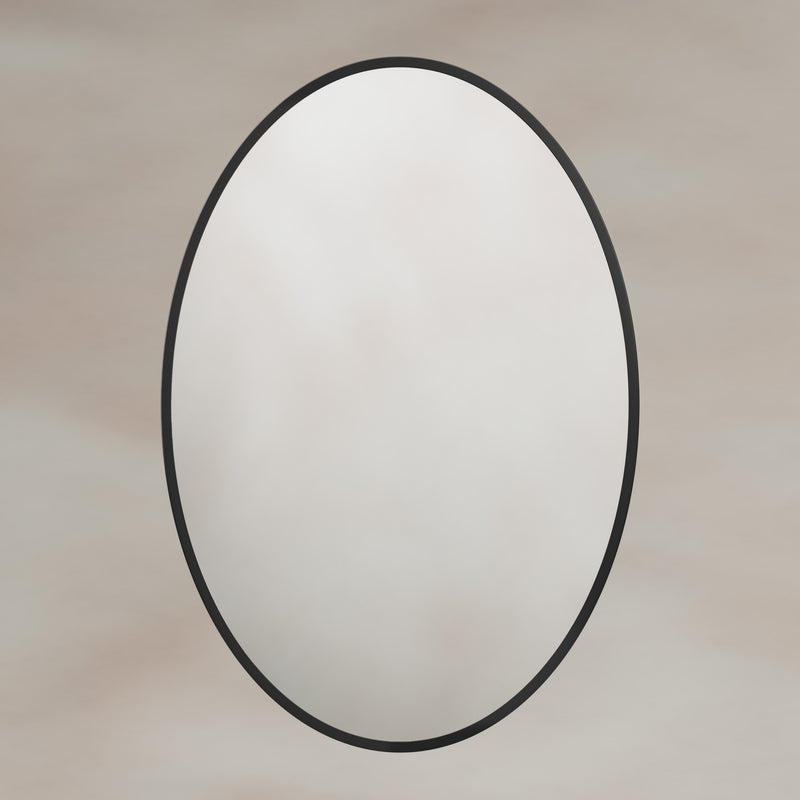 Origins Living Delphine Oval Mirror 55x80cm - Matt Black