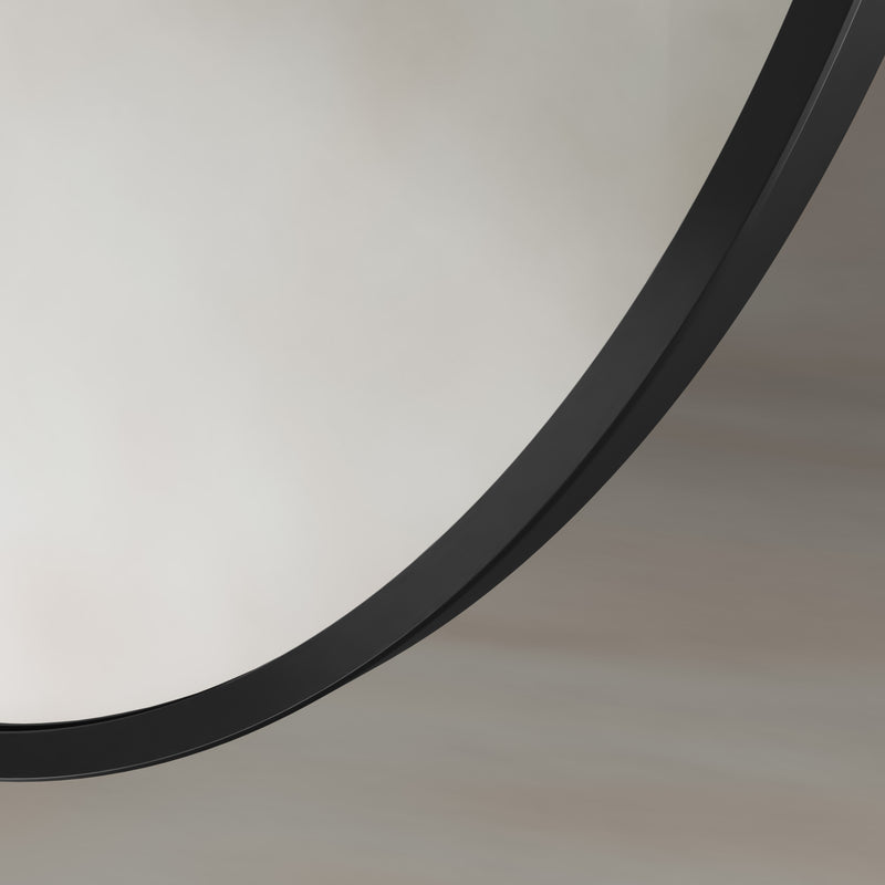 Origins Living Delphine Oval Mirror 55x80cm - Matt Black