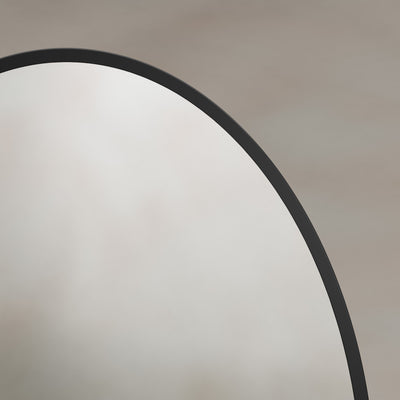 Origins Living Delphine Oval Mirror 55x80cm - Matt Black