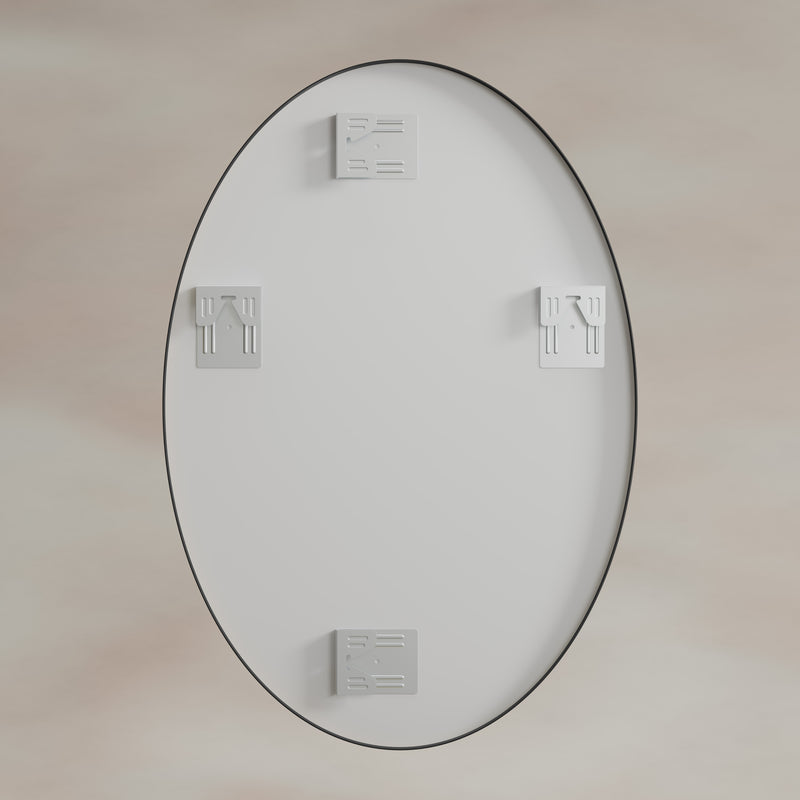 Origins Living Delphine Oval Mirror 55x80cm - Matt Black