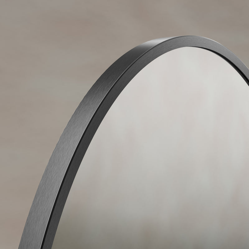 Origins Living Delphine Oval Mirror 55x80cm - Gunmetal