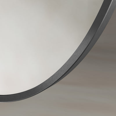 Origins Living Delphine Oval Mirror 55x80cm - Gunmetal