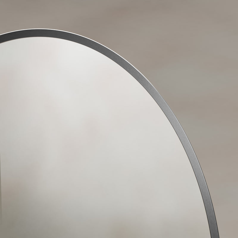 Origins Living Delphine Oval Mirror 55x80cm - Gunmetal