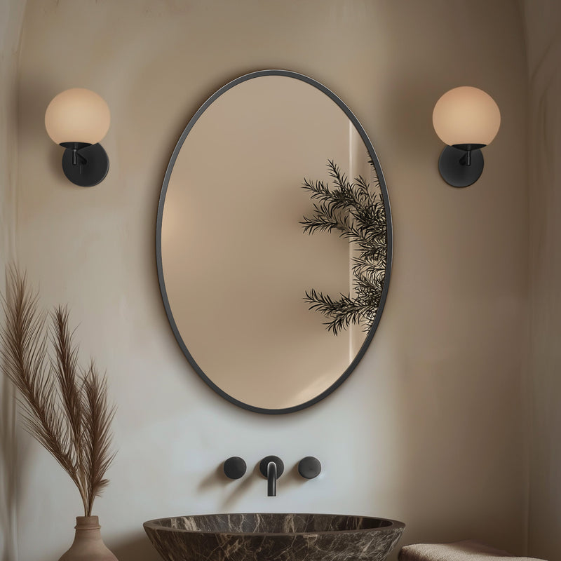 Origins Living Delphine Oval Mirror 55x80cm - Gunmetal