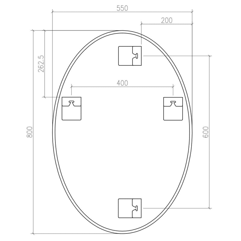 Origins Living Delphine Oval Mirror 55x80cm - Gunmetal