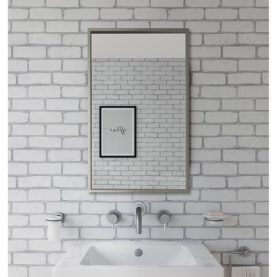 Origins Living Docklands Rectangular Mirror 50x80cm - Brushed Stainless Steel