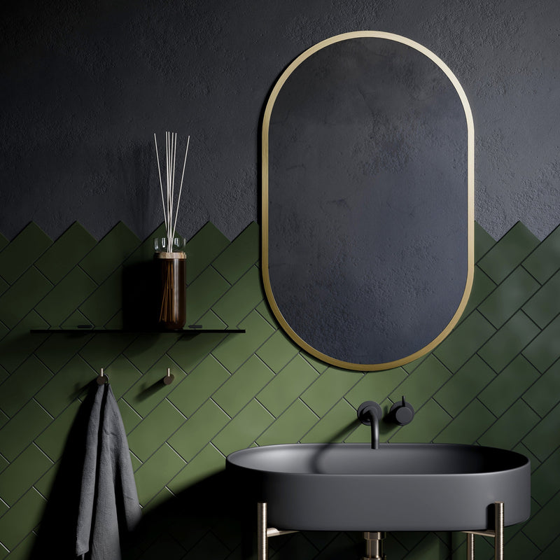 Origins Living Docklands Capsule Mirror 50x80cm - Brushed Brass