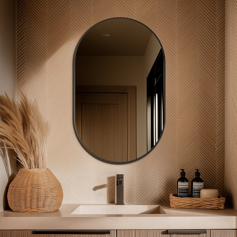 Docklands Capsule Mirror 50x80cm - Gunmetal