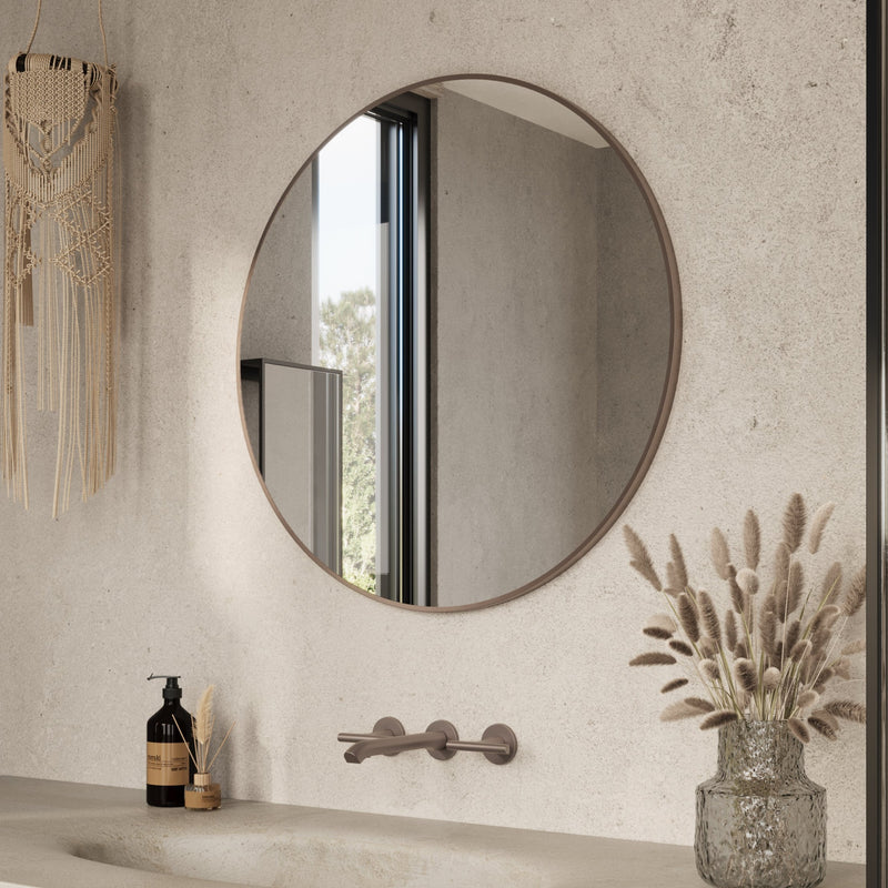 Origins Living Docklands Round Mirror 80cm - Brushed Bronze