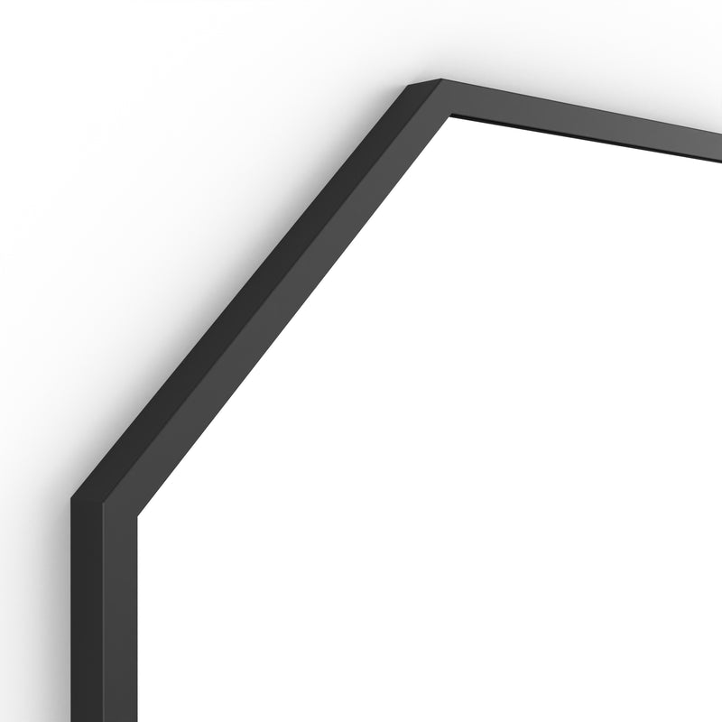 Origins Living Docklands Octagon Mirror 60x60cm - Matt Black