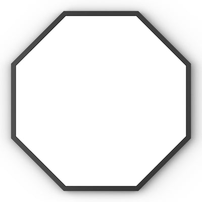 Origins Living Docklands Octagon Mirror 60x60cm - Matt Black