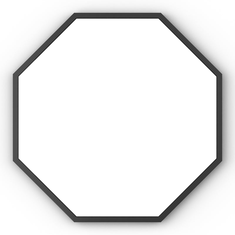 Origins Living Docklands Octagon Mirror 60x60cm - Matt Black