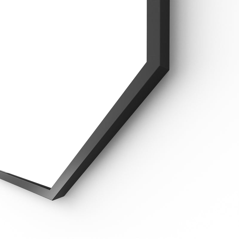 Origins Living Docklands Octagon Mirror 60x60cm - Matt Black