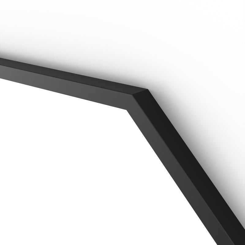 Origins Living Docklands Octagon Mirror 60x60cm - Matt Black