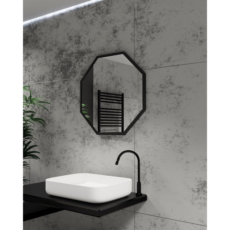Origins Living Docklands Octagon Mirror 60x60cm - Matt Black