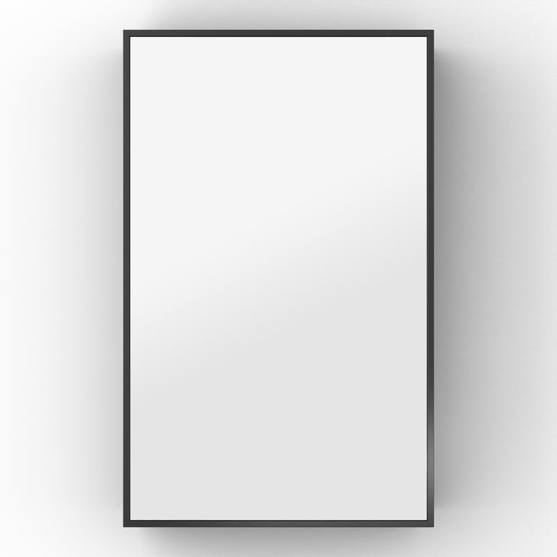 Origins Living Dockside Mirror With Open Shelving 50x80cm - Black