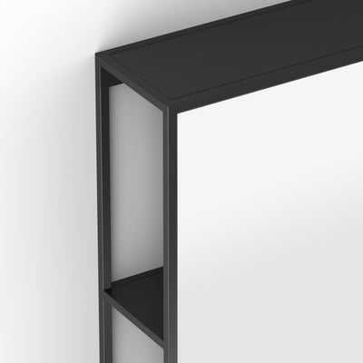 Origins Living Dockside Mirror With Open Shelving 50x80cm - Black