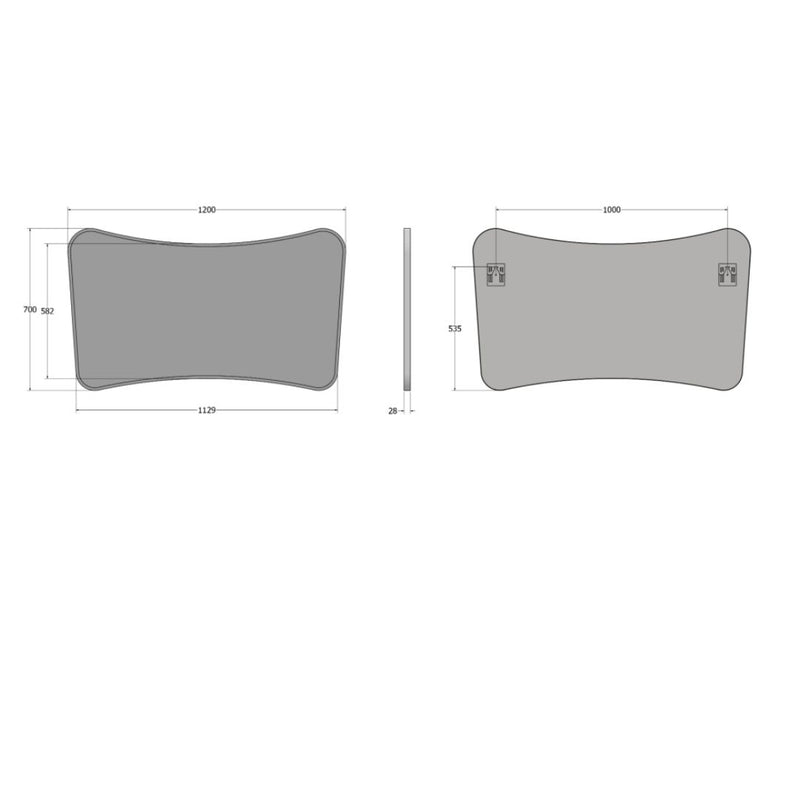 Origins Living Delphine Mirror 120 x 70cm - Brushed Brass