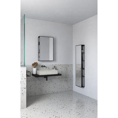 Origins Living Dockside Mirror With Open Shelving 30x60cm - Black