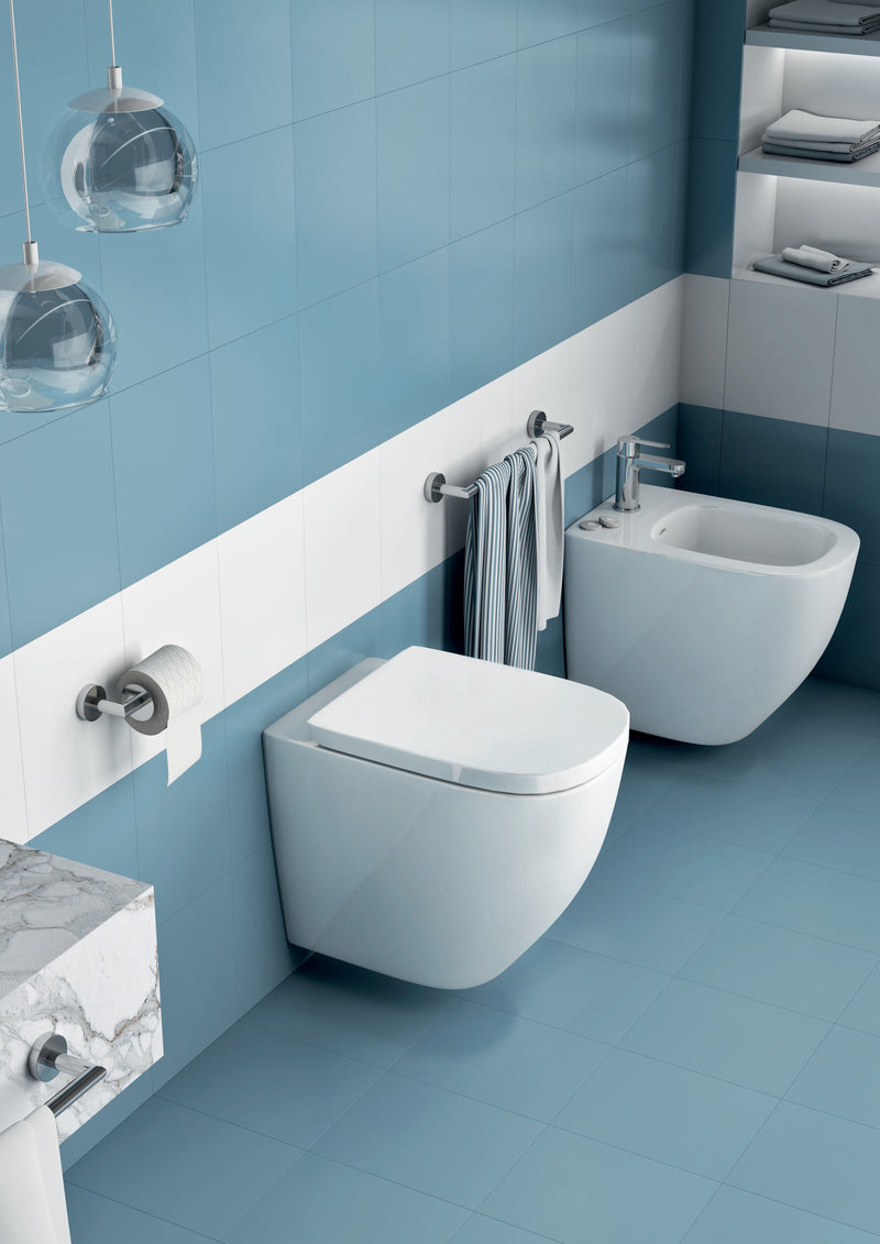 Gedy G Pro Towel Rack with Hooks - Chrome