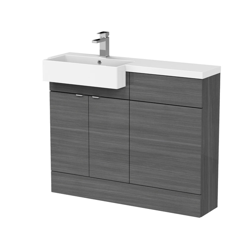 Hudson Reed Fusion 1100mm Floorstanding Combination Unit With Square Semi Recessed Basin