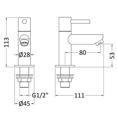 Jenson Basin Pillar Taps