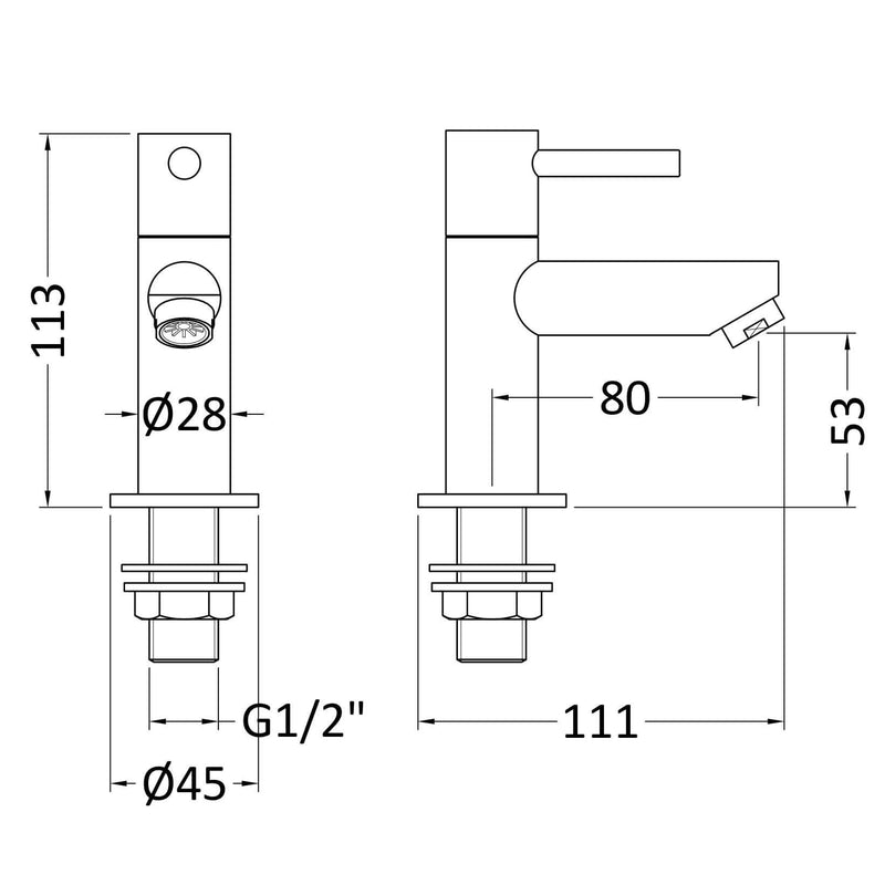 Jenson Basin Pillar Taps