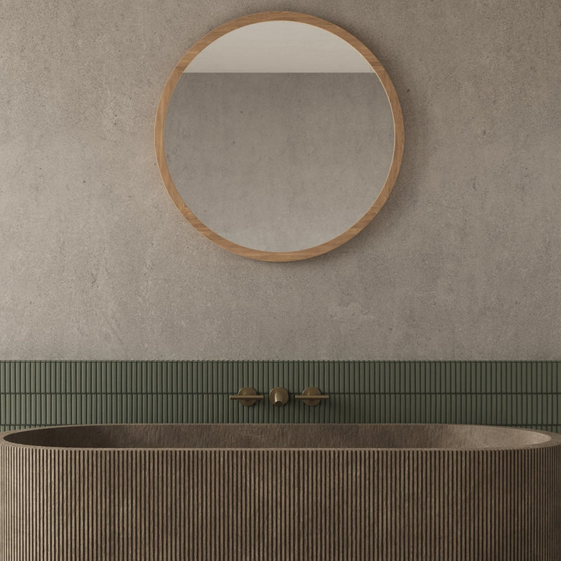 Origins Living Kenji Mirror Round 80cm - Bamboo