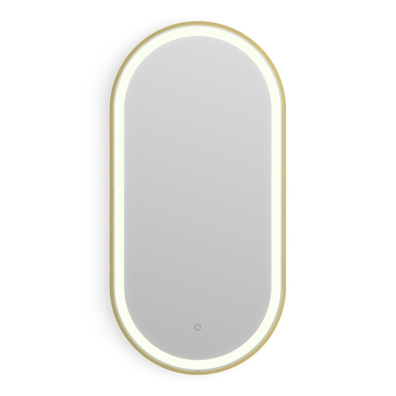 Origins Living Lomax Light Capsule Mirror 40x80cm - Brushed Brass