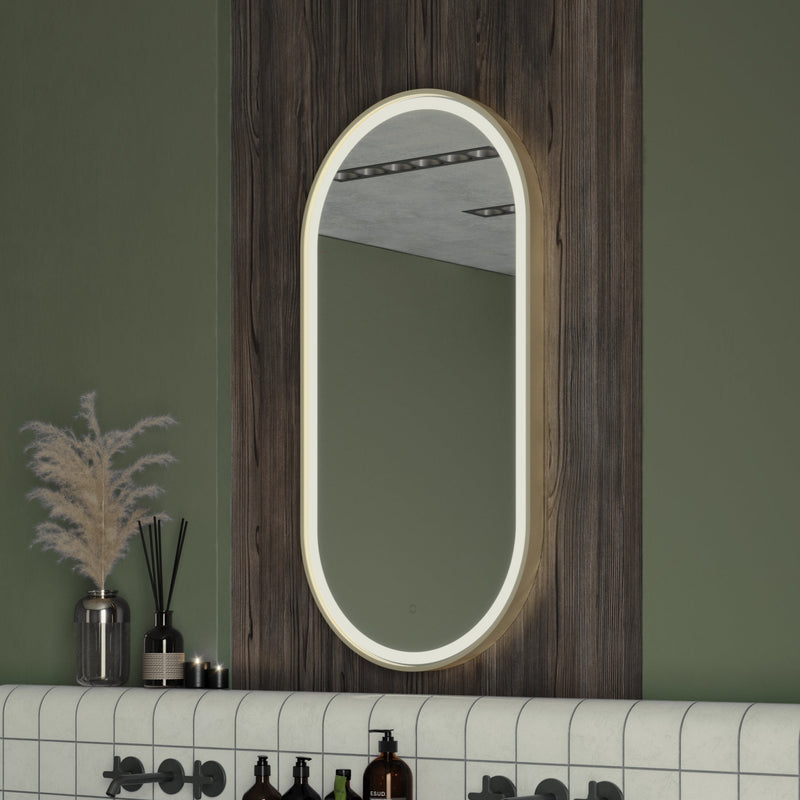 Origins Living Lomax Light Capsule Mirror 50x100cm - Brushed Brass