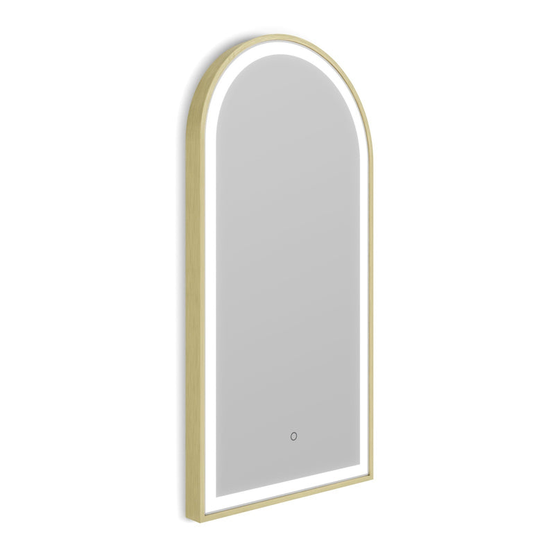 Origins Living Lomax Light Arch Mirror 40x80cm - Brushed Brass