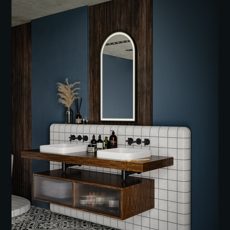 Origins Living Lomax Light Arch Mirror 50x100cm - Brushed Brass