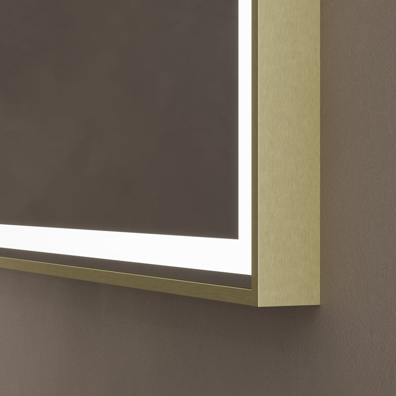 Lomax Light Overmantle Arch Illuminated Mirror 120 x 75cm - Brushed Brass