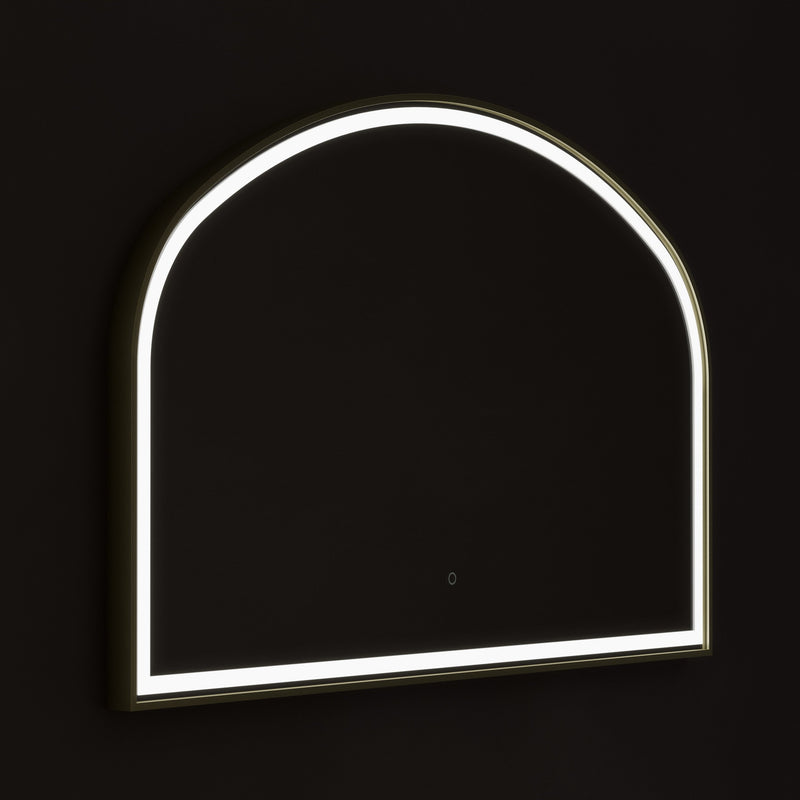 Lomax Light Overmantle Arch Illuminated Mirror 120 x 75cm - Brushed Brass