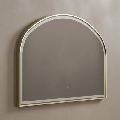 Lomax Light Overmantle Arch Illuminated Mirror 120 x 75cm - Brushed Brass